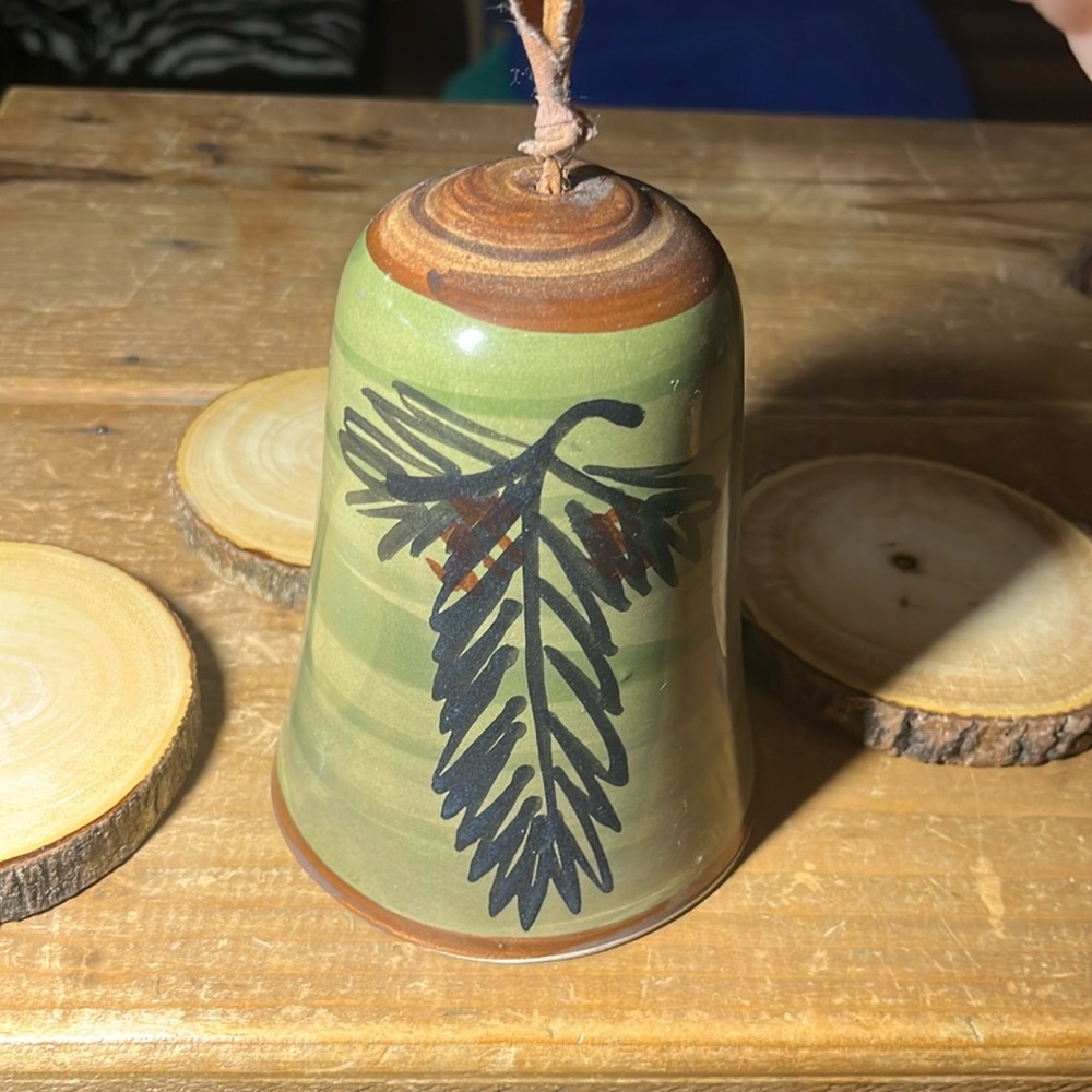 VTG Pacific Stoneware USA hand painted Bell